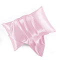 Hommxjf Satin Pillowcases With Zipper (20X30),Queen Size Pillowcases Set Of 2, Pink Silk Pillowcase For Hair And Skin