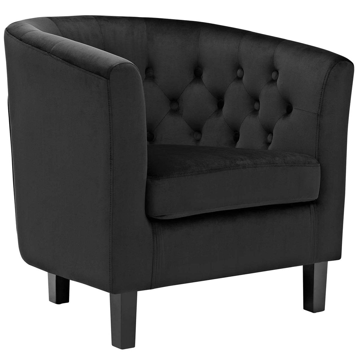 Modway Prospect Upholstered Velvet Contemporary Modern Accent Arm Chair In Sea Blue