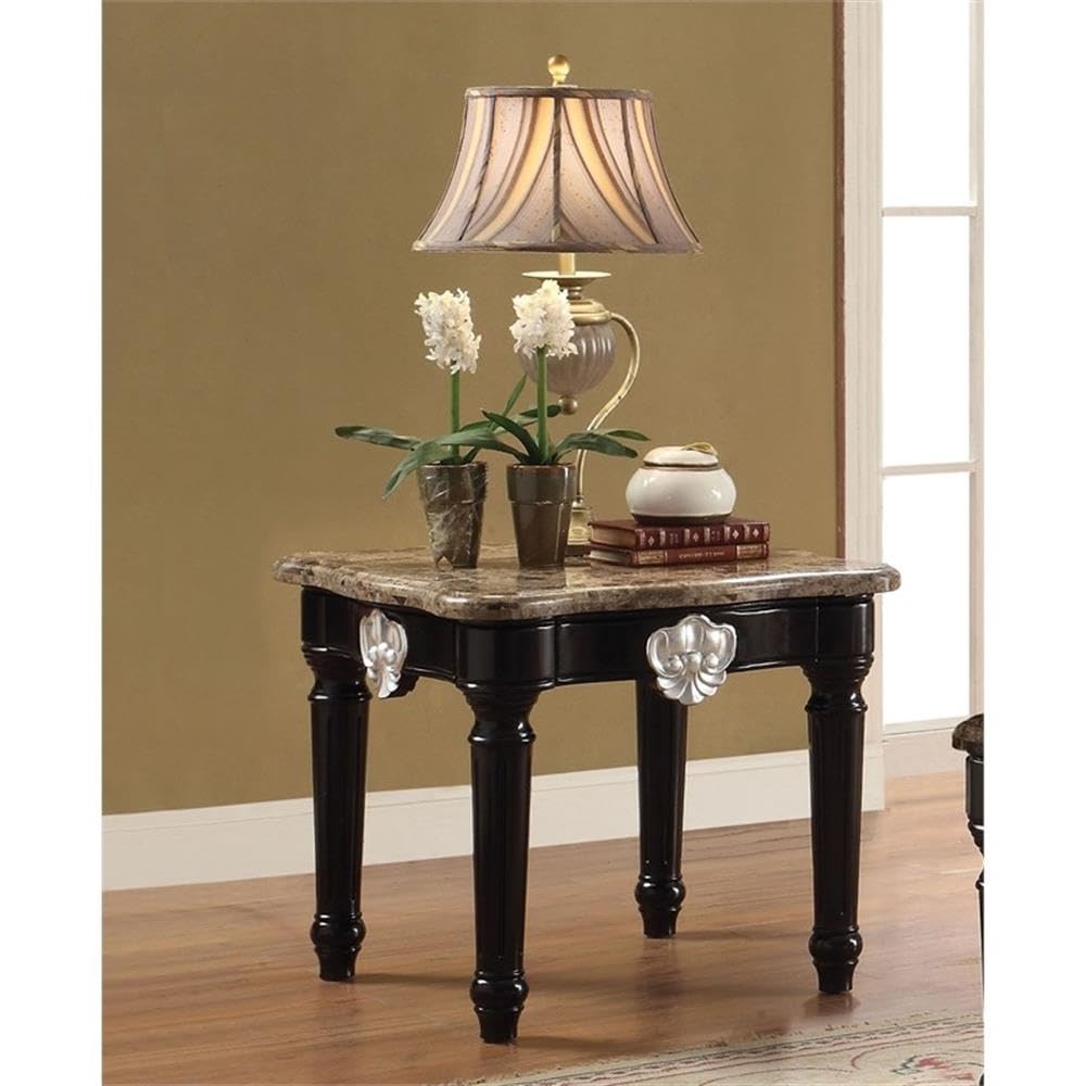 Acme Ernestine Marble Top Coffee Table - Thumbnail 3