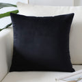 Artscope Luxury Velvet Pillow Covers Super Soft Decorative Square Throw Pillow Covers Case Cushion Covers For Sofa Couch Bedroom Car Decor 24X24 Inch Black