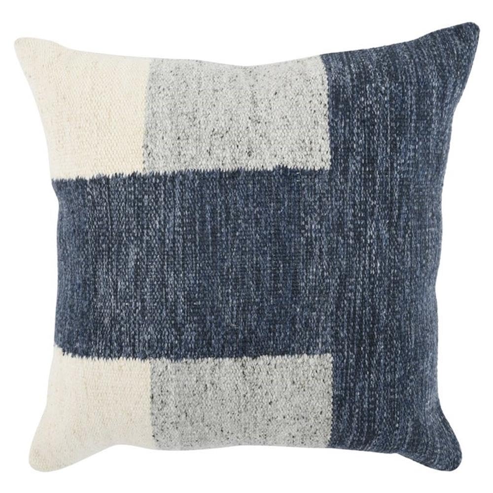 Kosas Home Estelle 22X22 Viscose And Polyester Fabric Throw Pillow In Blue