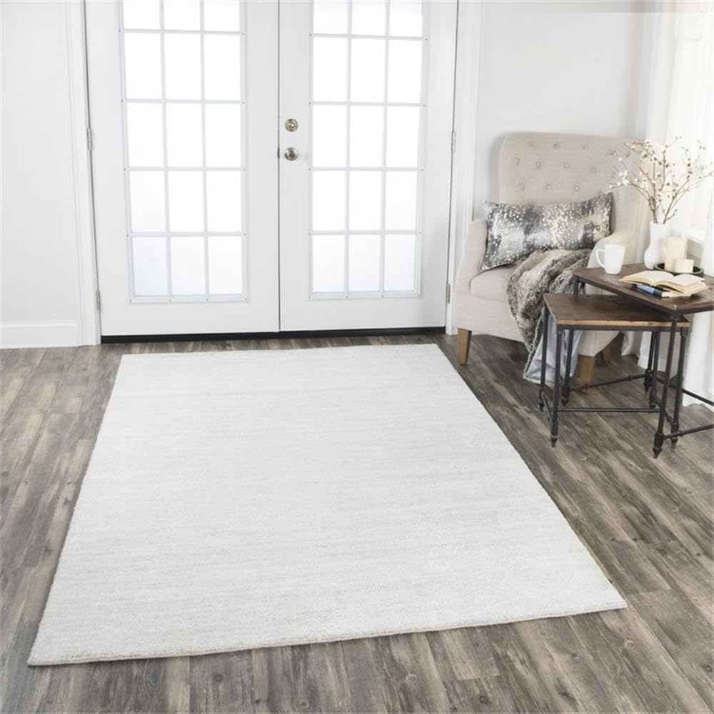 Rizzy Home Alora Decor Demure 8' X 10' Solid Silver/Silver Hand-Loomed Area Rug