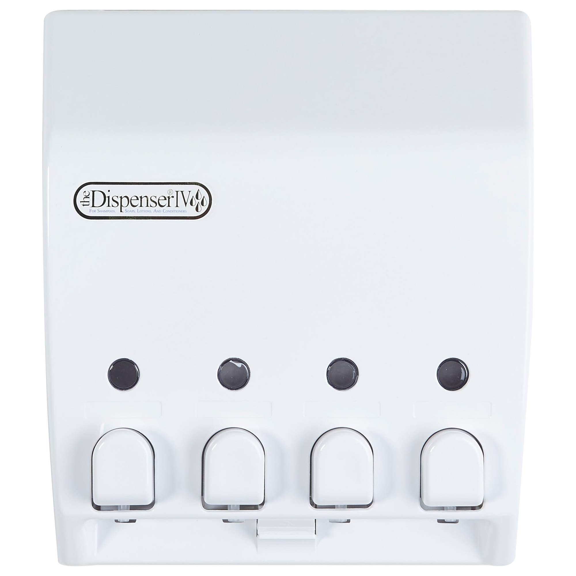 Better Living Classic Shower Dispenser - 4-Chamber Shampoo & Soap Dispenser, 4 x 14.5 fl. oz., White, Compact Design for Bathroom
