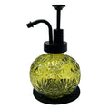 Birugen Vintage Soap Dispenser for Bathroom,Glass Kitchen Soap Dispenser with Pump,Farmhouse Soap Dispenser Antique,Cute Small L