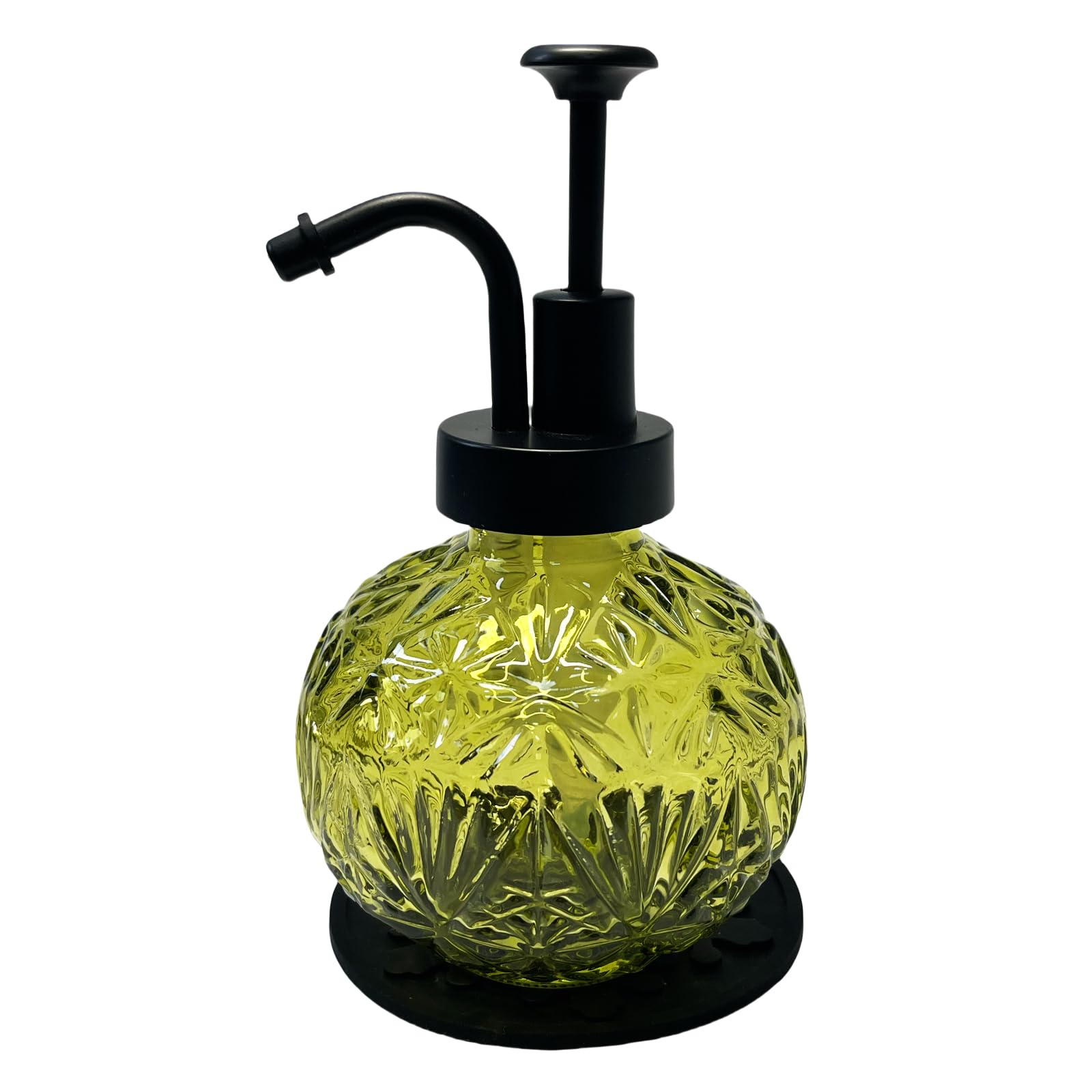 Birugen Vintage Soap Dispenser for Bathroom,Glass Kitchen Soap Dispenser with Pump,Farmhouse Soap Dispenser Antique,Cute Small L