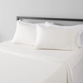 Amazon Basics Lightweight Super Soft Easy Care Comfortable Microfiber 4-Piece Bed Sheet Set with 14-Inch Deep Pockets, Queen, Cr