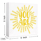Inspirational Wood Box Sign You Are Sun Wooden Block Signs Motivational Quote Desk D  Cor For Home Office Bedroom Table D  Cor
