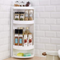 Matiko Bathroom Rotating Triangle Storage Rack 360 Degree Rotating MultiFunction Organizer Plastic Triangle Shelf DustProof Wa