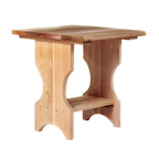 All Things Cedar ST24 Cedar Magazine Side Table | Handcrafted Western Red Cedar Sanded Finish | Lower Magazine Rack | Ideal for Patio, Deck, or Poolside | Traditional Outdoor Wood Table | 21x21x21