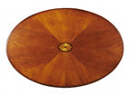 HomeRoots Medium Brown Poplar Solids, MDF, veneers Clayton Olive Ash Burl Oval Coffee Table