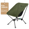 MOON LENCE Portable Snap-Lock Camping Chair, Folding Compact Chair, Lightweight Foldable Backpacking Support 330 lbs (Green)