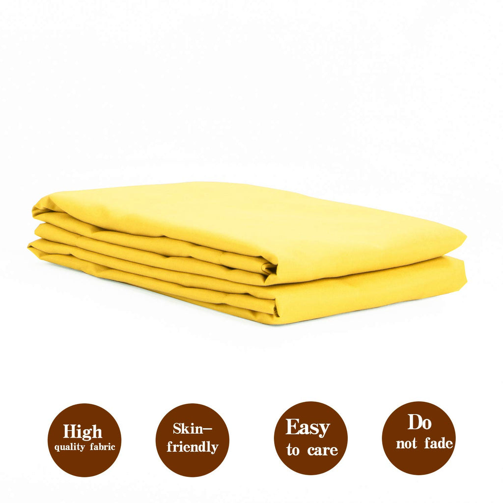 Ntbay 100% Brushed Microfiber King Pillow Shams Set Of 2, Super Soft And Cozy, Wrinkle, Fade, Stain Resistant 20X36 Inches Oxford Pillowcases, Yellow