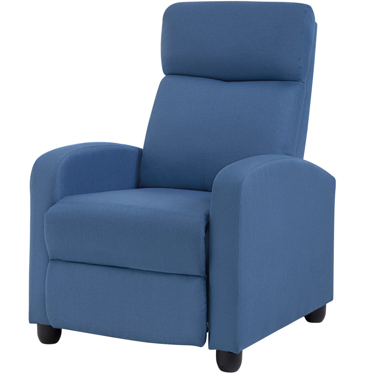 Recliner Chair For Living Room Massage Reading Sofa Home Theater Seating Modern Reclining Easy Lounge With Fabric Padded Seat Backrest (Blue)