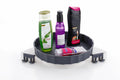UCRAVO Corner Shower Caddy|lazy Susan Shower Organizer| 360 Rotating Corner Shower Shelf with Towel Rack|no Drilling Multipurpos