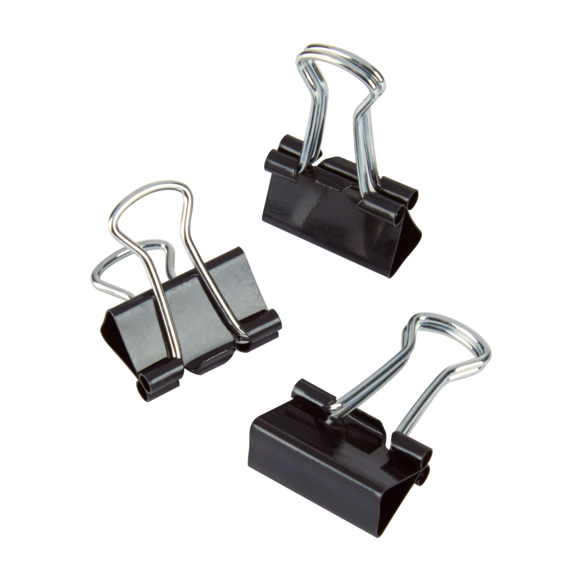 Office Depot Brand Binder Clips, Mini, 9/16' Wide, 1/4' Capacity, Black, Pack Of 60