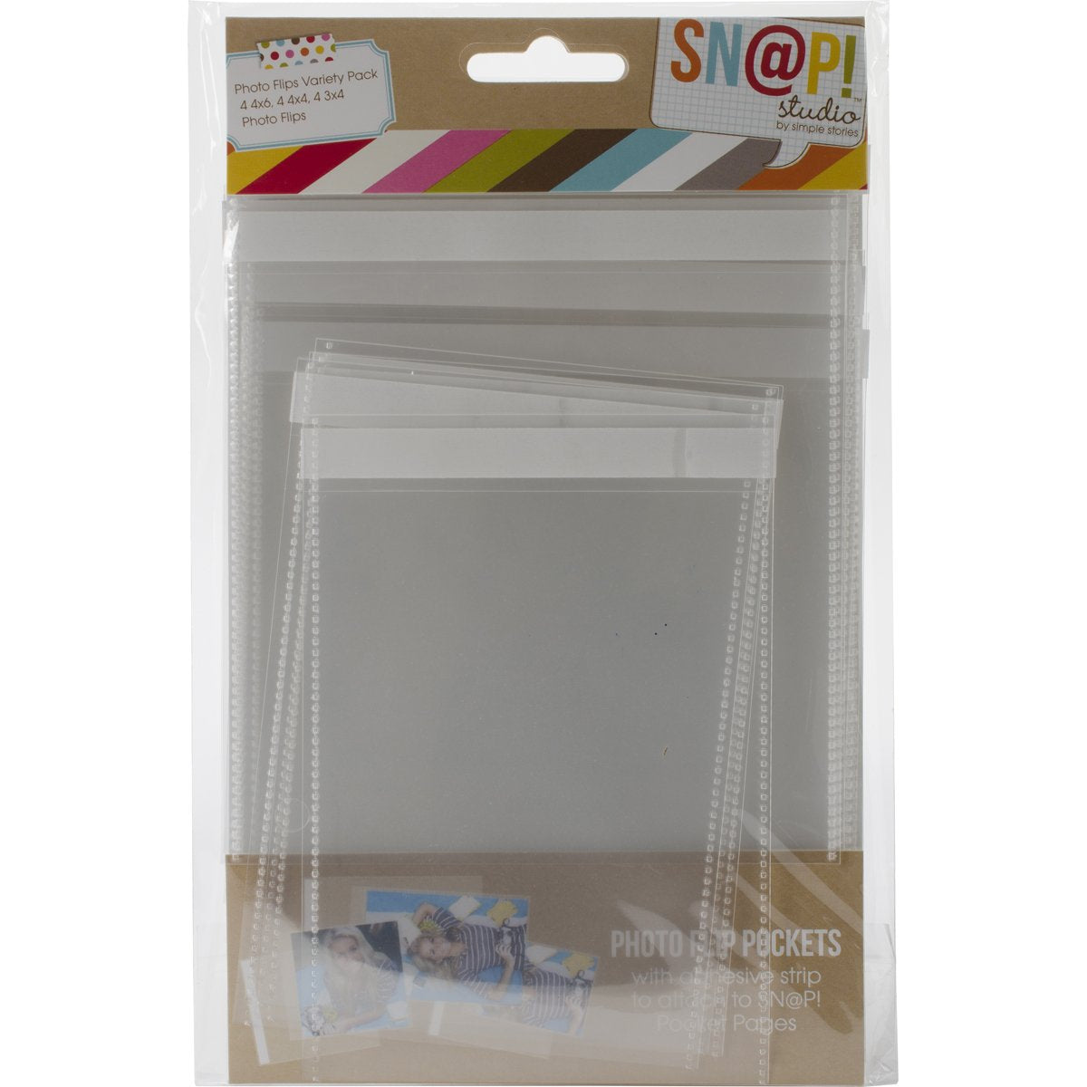 Simple Stories Snap Photo Flips For 6 X 8-Inch Binders, 0.25 X 11.43 X 19.68 Cm, Multi-Colour