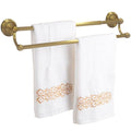 Double Towel Bar, Antique Brass Bathroom Towel Racks Wall Mounted, Adjustable 16.5 to 27.8 Gold Towel Bar, Heavy Duty Rustproof 