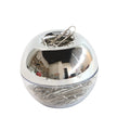 Multibey Silver Magnetic Paper Clip Holder Round Paperclip Dispenser With 100Pcs Silver Paper Clips For Desk Non-Skid Smooth Fin