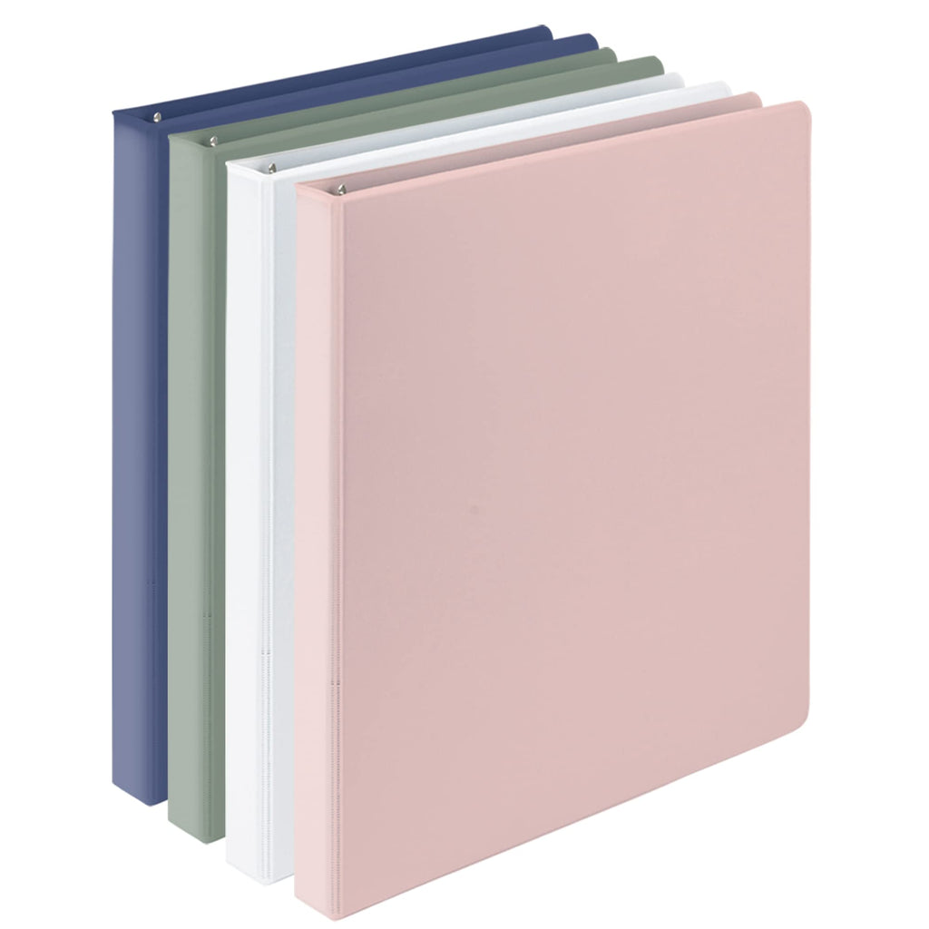 Samsill Plant-Based 0.5 Inch Durable D-Ring, Made In Usa, View Binder, Eco-Friendly, Usda Certified Biobased, 4 Pack, Boho Assor