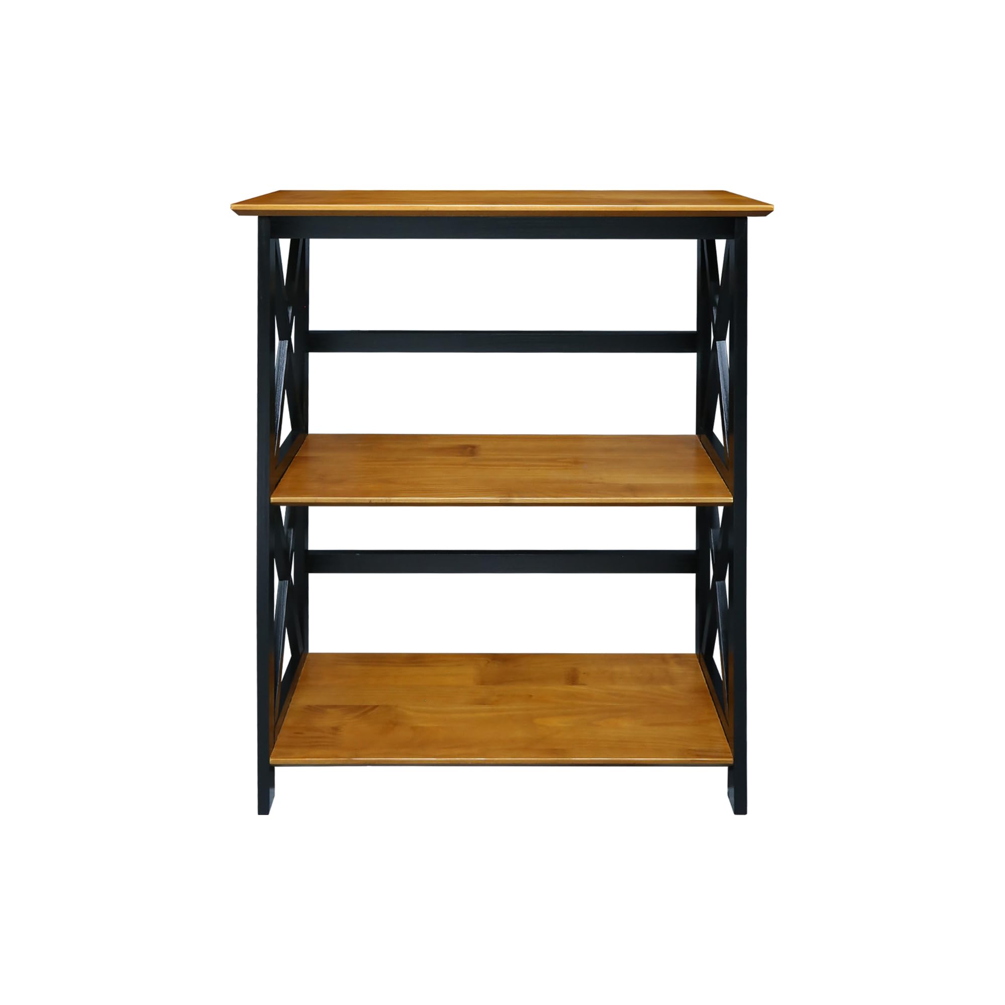 Casual Home Shelf Bookcase Antique Walnut/Black