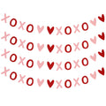 XOXO Garland XOXO Banner Red and Pink, Valentines Hanging Heart Garland Decorations for Happy Valentines Day Decorations Valenti