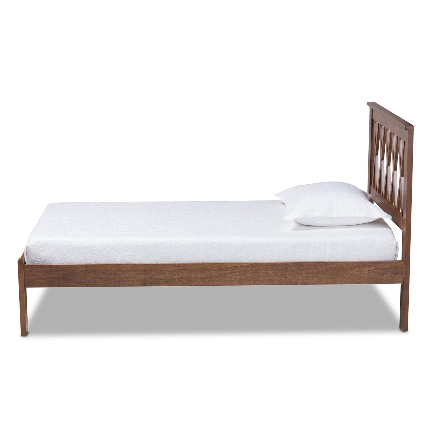 Baxton Studio Malene Twin Size Brown Finished Wood Platform Bed