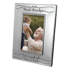 Haysom Interiors Beautiful Two Tone Silver Plated Great Grandpa 4'' X 6'' Picture Frame With Black Velvet | Unique And Thoughtfu