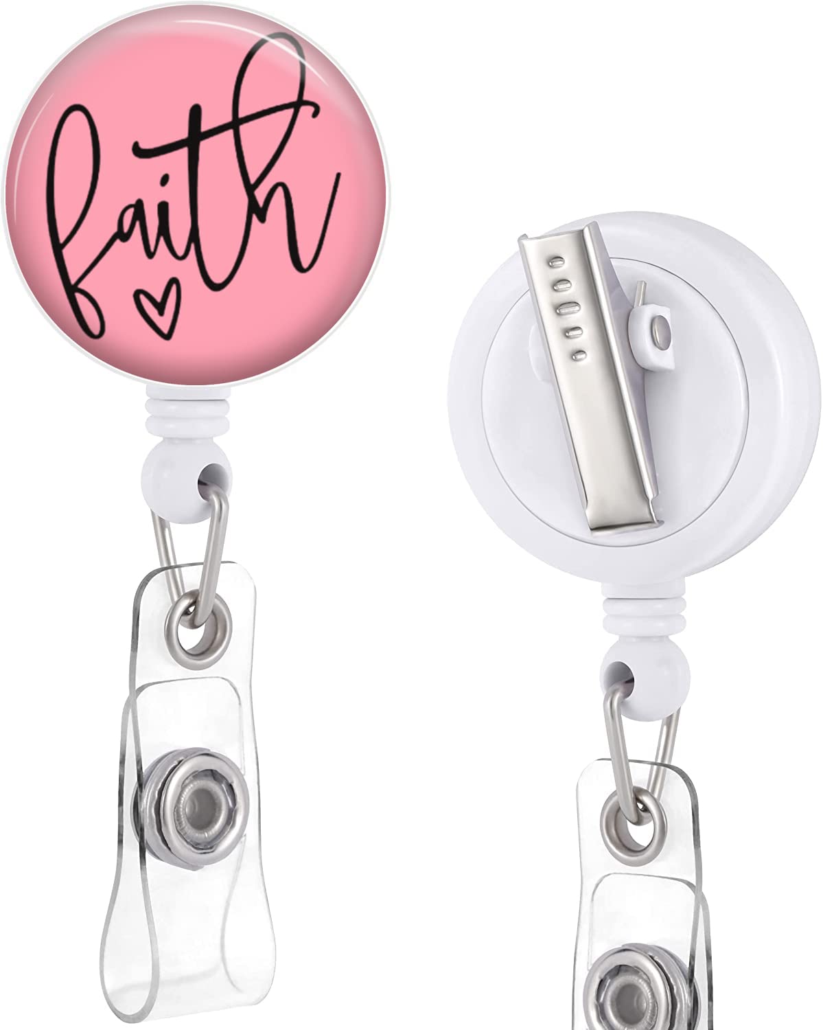 Badge Reels Holder Retractable With Id Clip For Nurse Name Tag Card Christian Nursing Doctor Medical Work Office Alligator Clip