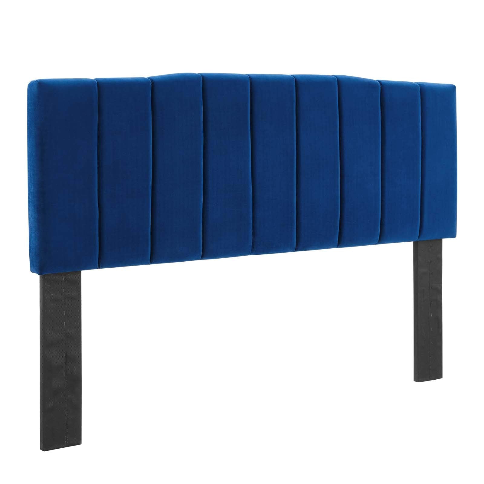 Camilla Channel Tufted Performance Velvet Headboard - Thumbnail 3