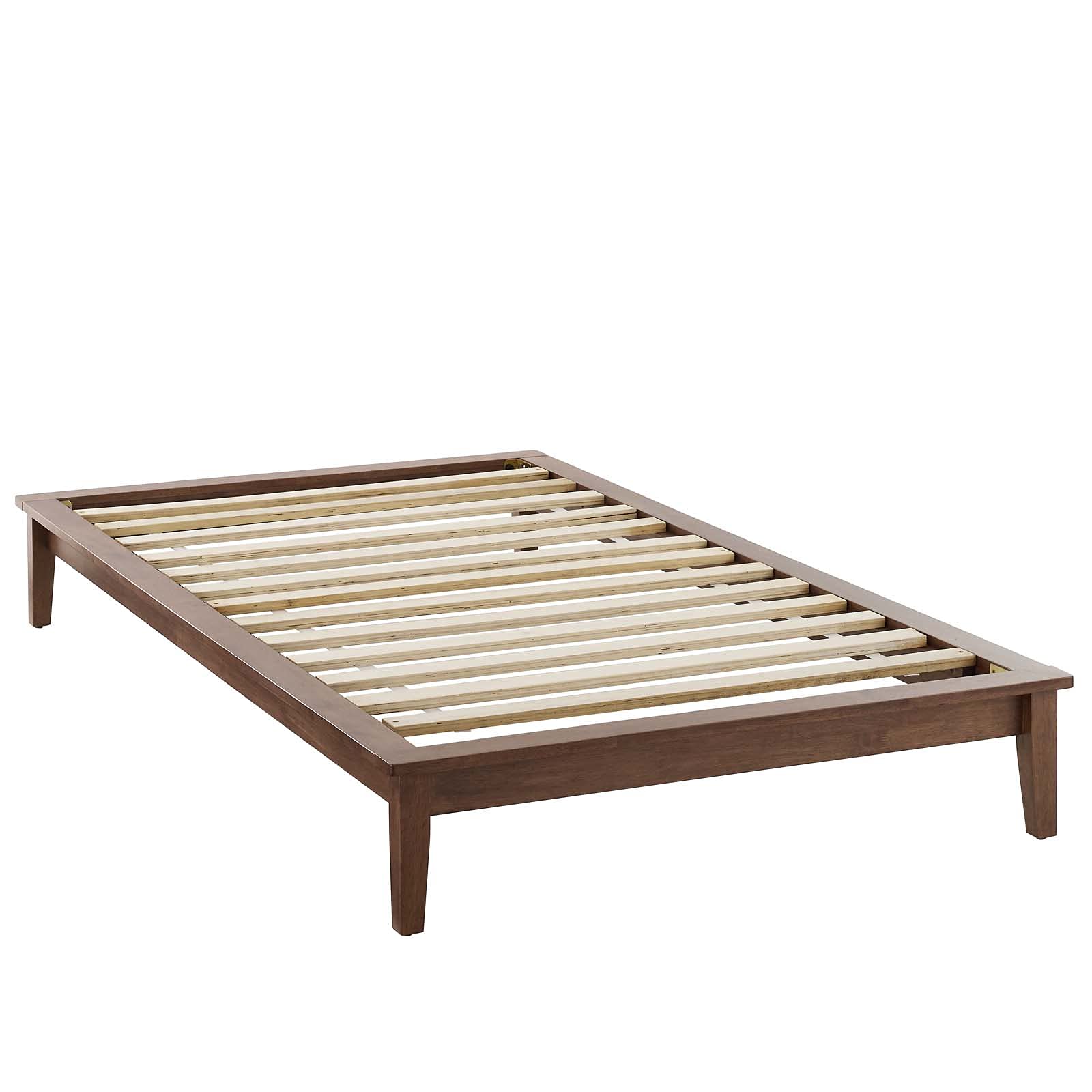 Modway Lodge Wood Platform Twin Bed Frame In Walnut