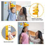 Baby Height Growth Chart Ruler For Kids Room Decor,3D Movable Giraffe Height Ruler Nursery Animal Wall Decals