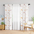 Encasa XO Boho Semi Sheer Curtains for Door in Bedroom & Living Room (Set of 3) Boho Leaves Combo  Curtain with Tassels & Bohe