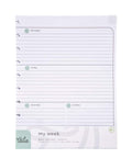 Talia Discbound Notebook Refills (Horizontal Undated Layout, Midsize (7.5In X 9.75In))