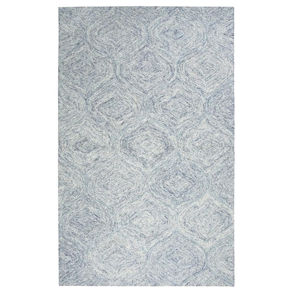 Rizzy Home Alora Decor London 5' X 8' Trellis Blue/Gray/Rust/Blue Hand-Tufted Area Rug