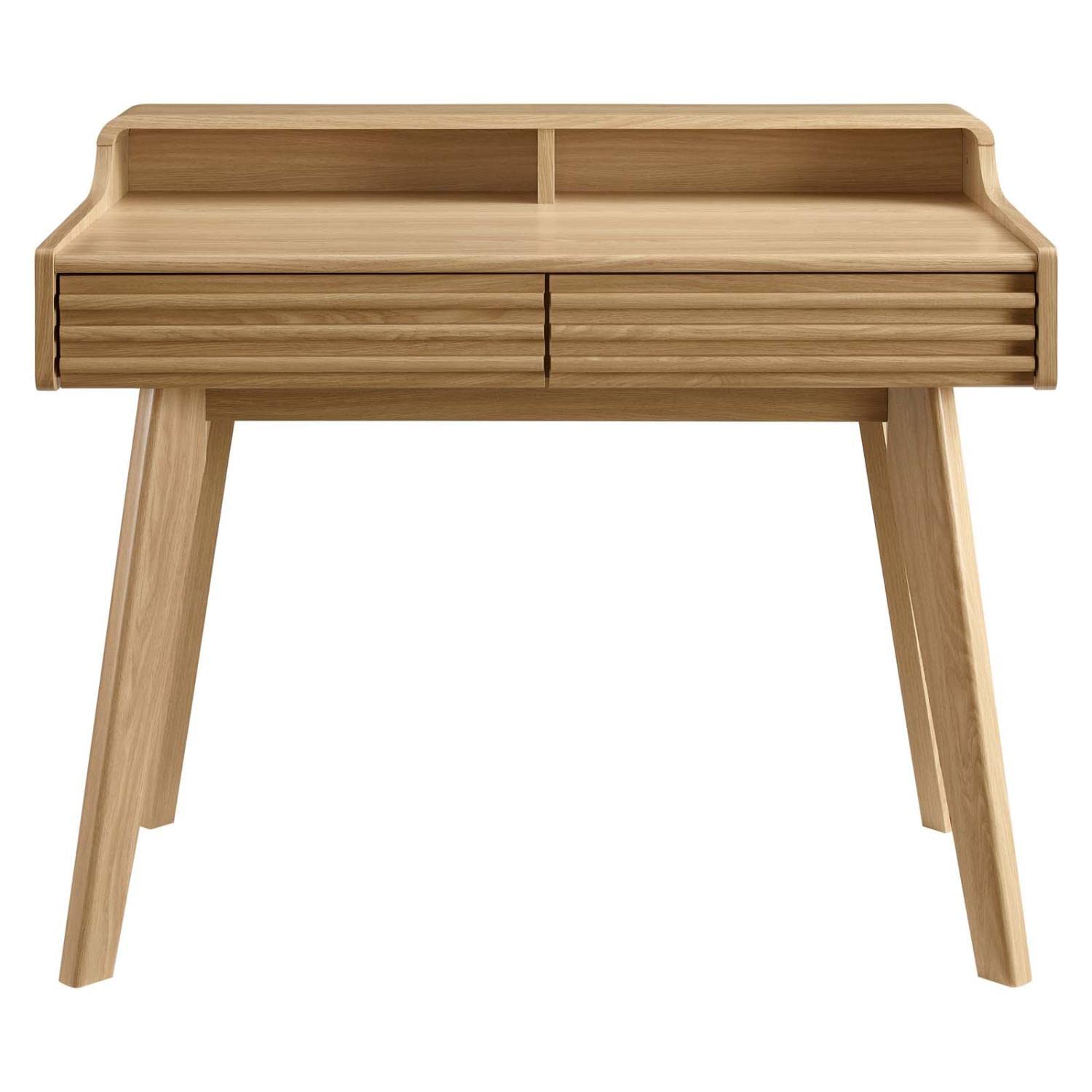 Modway Render Mid-Century Modern Office, Writing Desk, Oak