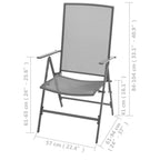 vidaXL 3-Piece Patio Dining Set, Stylish Mesh Designed Outdoor Furniture, Anthracite Steel Table & Stackable Chairs, Weather Resistant, Versatile Indoor & Outdoor Use