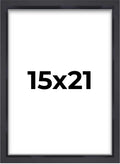 15x21 Shadow Box Frame Contemporary Black | 1'' Depth of Usable Space| Interior Size 15x21 or 21x15 Inches| UV Resistant Acrylic