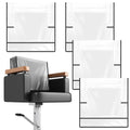 Hoolerry 4 Pcs Black Edge Salon Chair Cover Clear Plastic Square Hairdressing Covers Protectors for Fits Most Standard Chairs Re