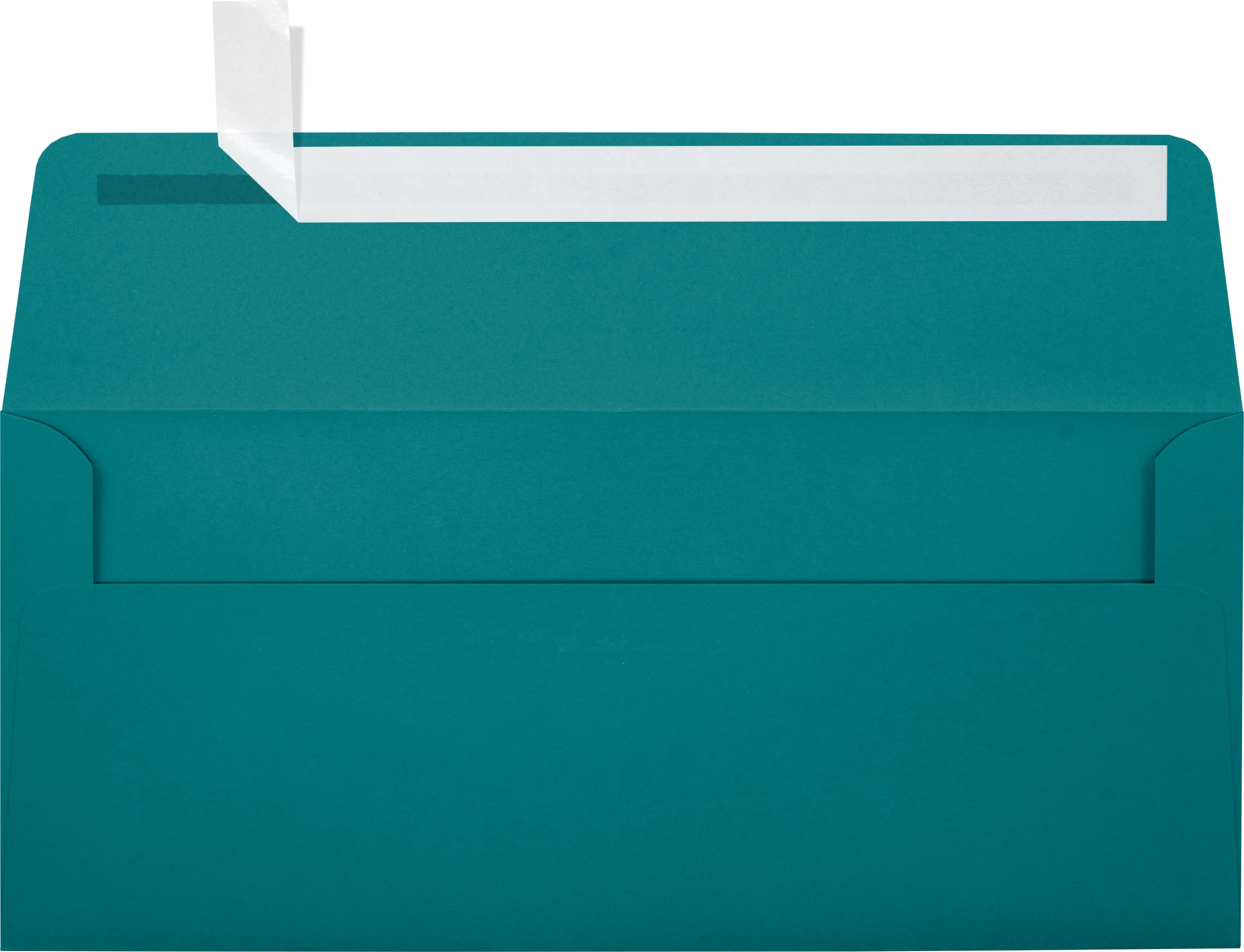 Luxpaper #10 Business Envelopes | Peel & Press | 4 1/8' X 9 1/2' | Teal | 80Lb. Text | 50 Qty