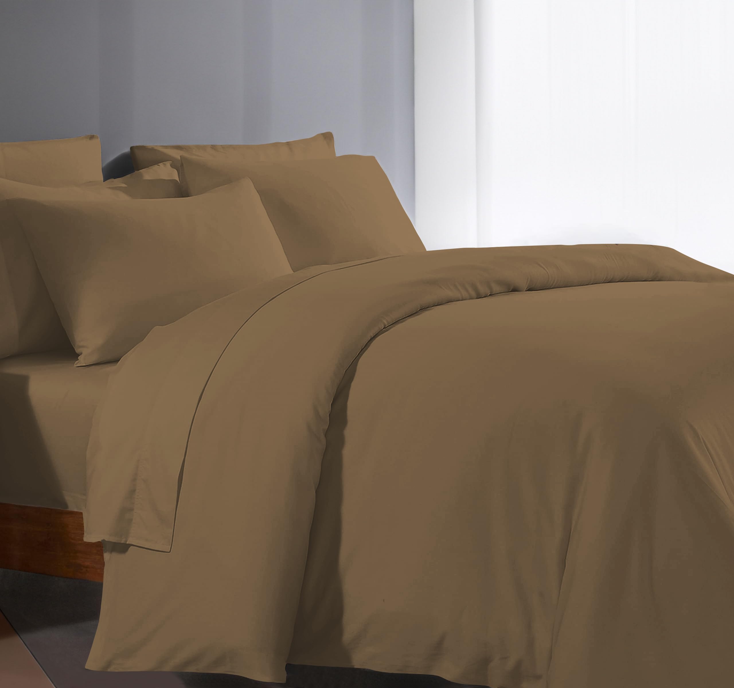 100% Egyptian Cotton Duvet Cover Queen Full Size 1000 Thread Count Long Staple Egyptian Cotton Quilt Cover, Silky Soft, Breathab