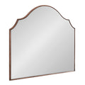 Kate and Laurel Leanna Glam Wide Horizontal Arch Wall Mirror, 32 x 28, Bronze, Sophisticated Arched Bathroom Vanity Mirror with 
