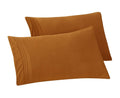 Elegant Comfort Solid Pillowcases 1500 Thread Count Egyptian Quality - Easy Care, Smooth Weave, Wrinkle And Stain Resistant, Easy Slip-On, 2-Piece Set, King Pillowcase, Bronze