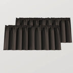 Mrs.Naturall Brown Valances for Bathroom Windows Insulated Farmhouse Vintage Rustic Country Valance for Kitchen Living Room Bedr