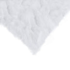 HomeRoots Decor 5-inch x 18-inch x 18-inch 100% Natural Rabbit Fur White Pillow