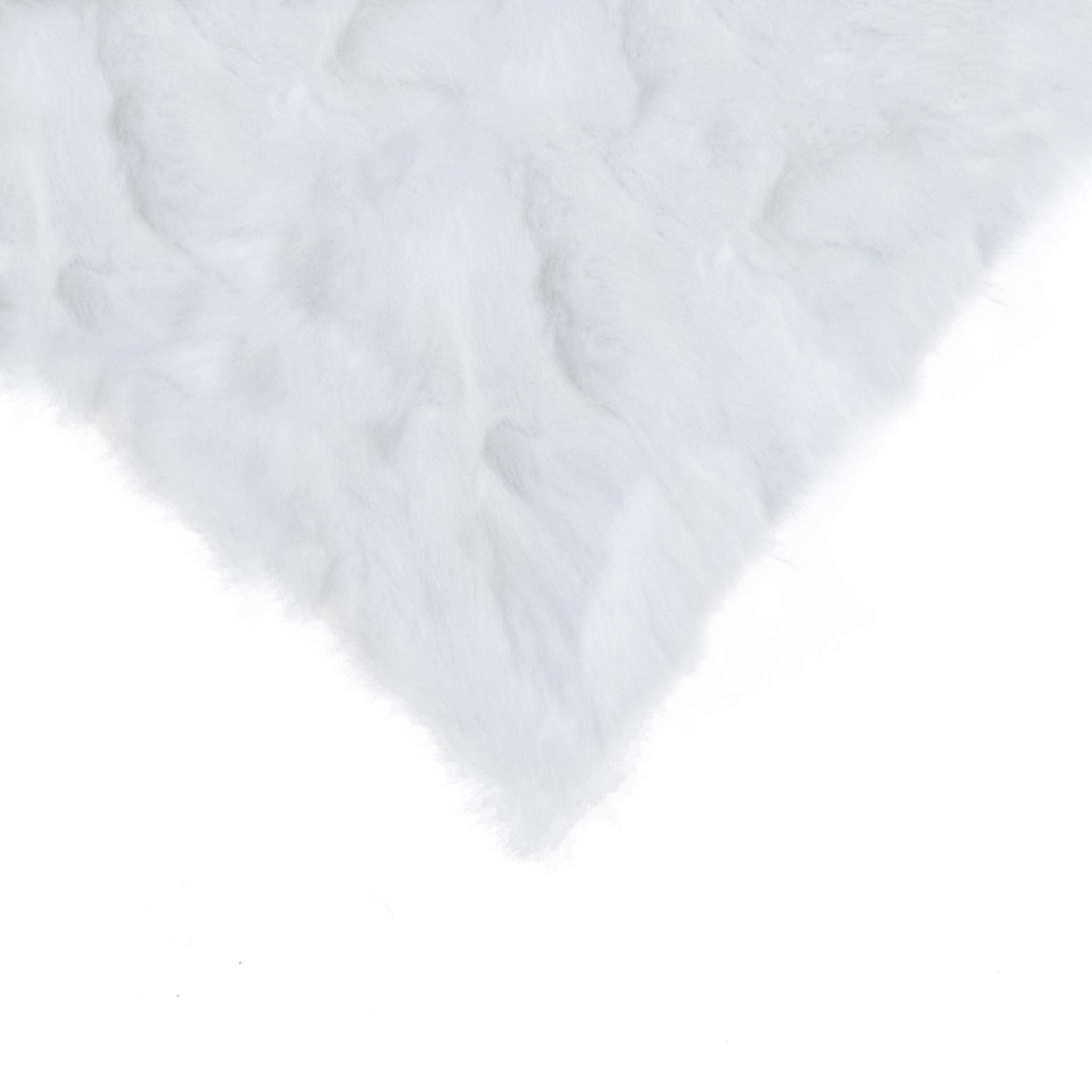 HomeRoots Decor 5-inch x 18-inch x 18-inch 100% Natural Rabbit Fur White Pillow