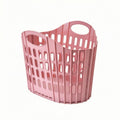 ZOOMELLA Foldable Laundry Basket ABS Clothes Basket Ventilated Laundry Hamper SpaceSaving for Bathroom, Dorm Room, Apartment, P