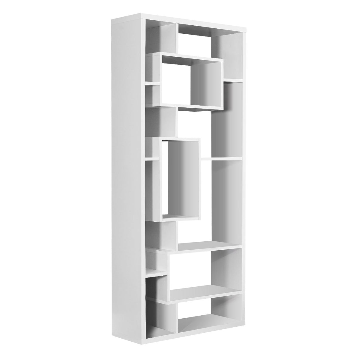 Monarch Specialties White Hollow-Core Bookcase, 72-Inch