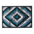 Flash Furniture Teagan Collection Southwestern Style Area Rug - Olefin Turquoise Accent Rug - 5' X 7' - Jute Backing - Entryway, Living Room, Bedroom