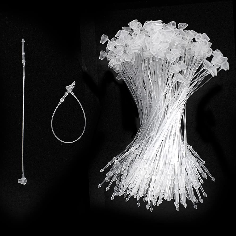 2000Pcs 3Inch Plastic Fastener Hang Tag Snap Lock Pin Security Loop Clothing Price Tags Pins Easy To Tie For Retail Store (3Inch