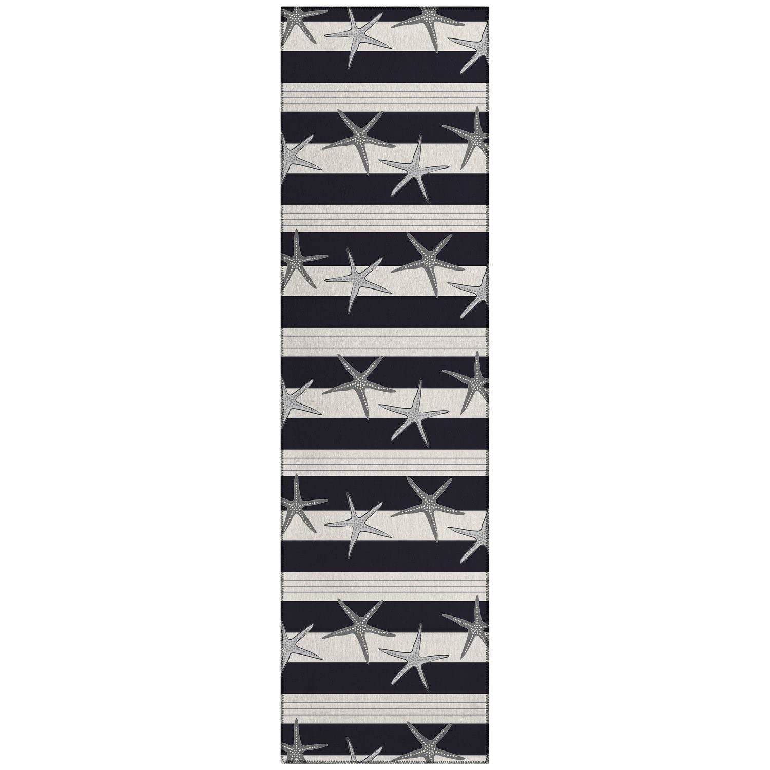 Seabreeze Sz12 Black Coastal Rug Runner 2' 3" X 7 ' 6"
